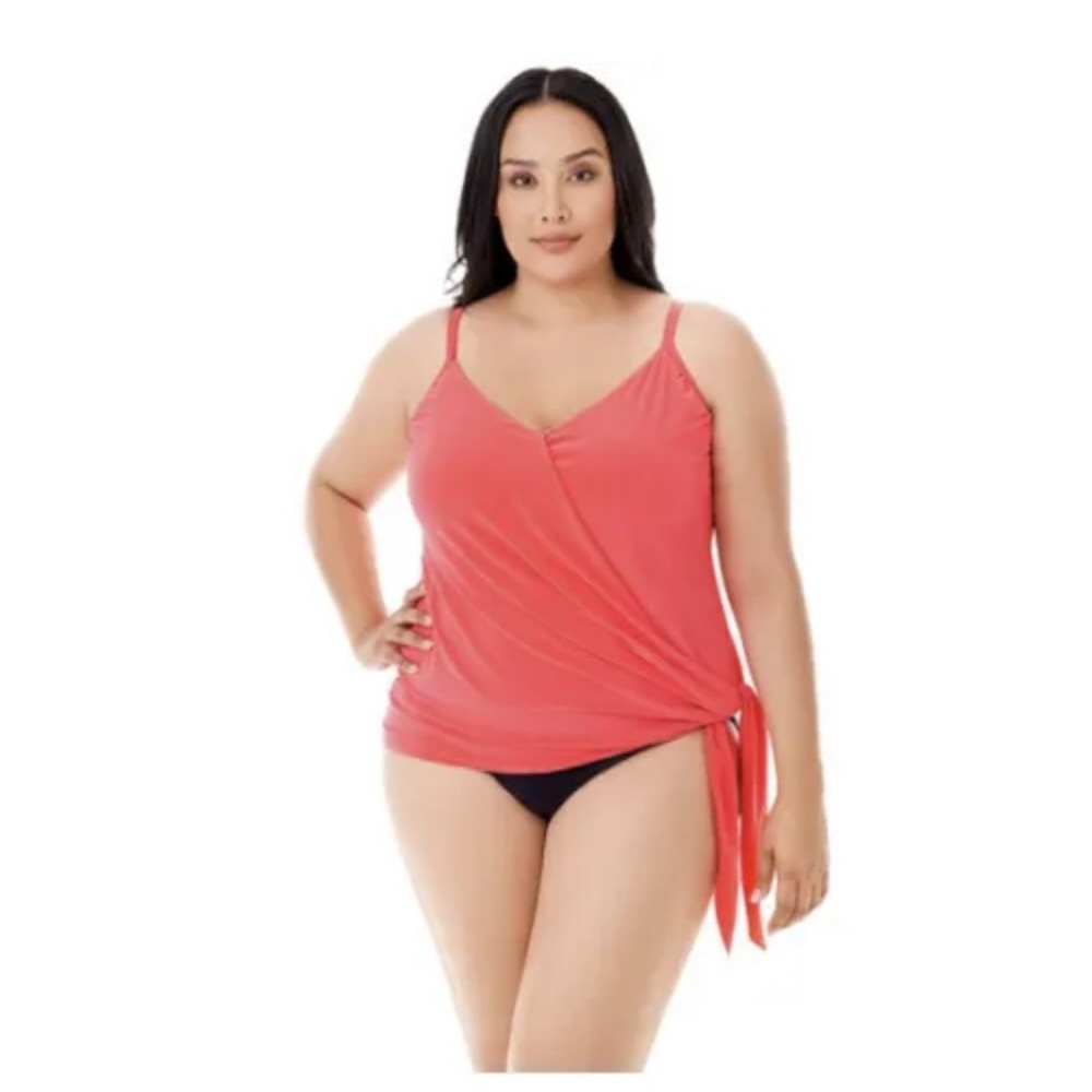 Magicsuit Alex Tanking Top Plus Size 22W Red New swimsuit